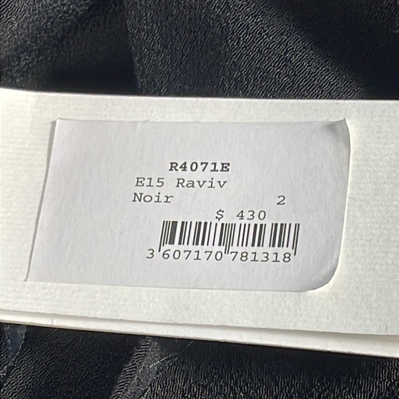 NWT Sandro Raviv Wrap Effect Crepe Dress LBD Sleeveless Cross Front Black Sz M - Picture 13 of 16